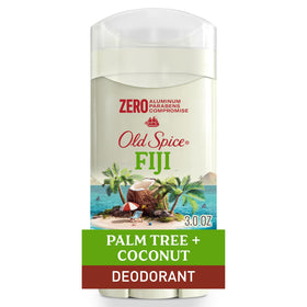 Old Spice Fiji Deodorant front view with palm tree design