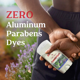 Old Spice GentleMan's Aluminium Free Deodorant Lavender & Mint on a bathroom shelf