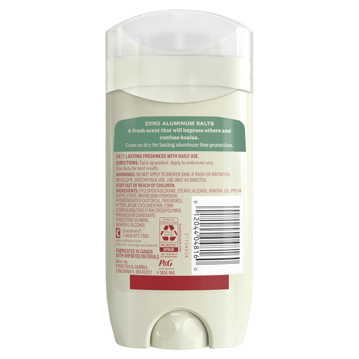 Old Spice GentleMan's Blend Deodorant with eucalyptus leaves and coconut