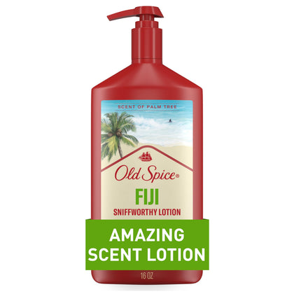 Old Spice Hand, Face & Body Lotion Fiji Scent 16 oz front view