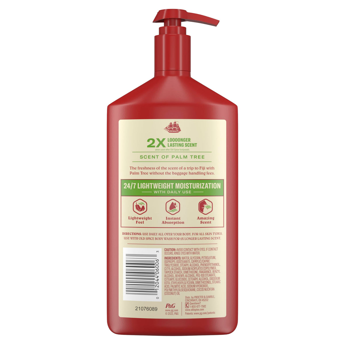 Old Spice Hand, Face & Body Lotion Fiji Scent 16 oz packaging details