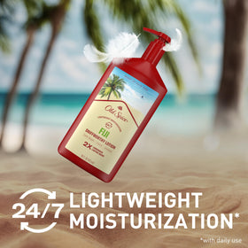Old Spice Hand, Face & Body Lotion Fiji Scent 16 oz texture on skin