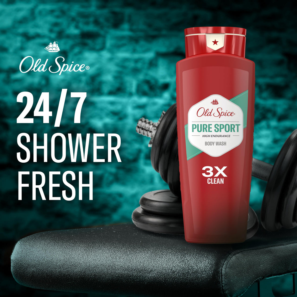 Old Spice High Endurance Body Wash back view