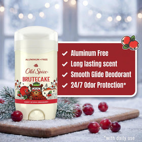 Old Spice Holidudes Deodorant packaging with festive design