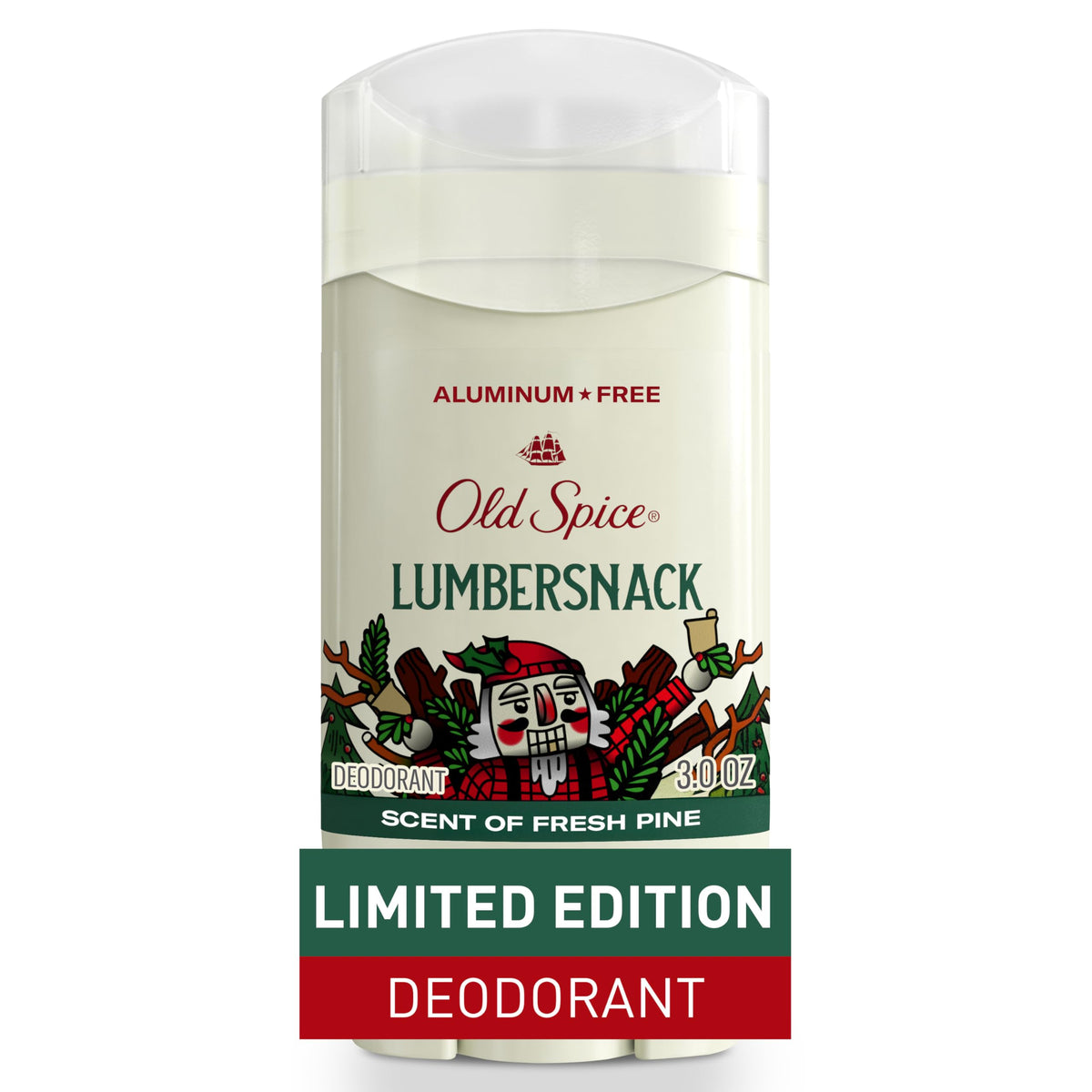 Old Spice Holidudes Limited Edition Deodorant front view with Fresh Pine scent