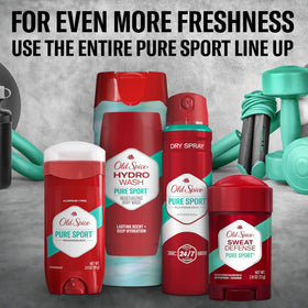 Old Spice Hydro Wash Body Wash 16 oz in bathroom setting