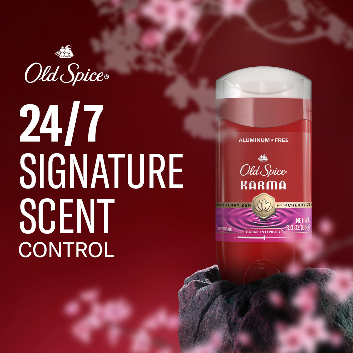 Old Spice Karma Deodorant with cherry spice scent