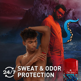 Old Spice Krakengard Aluminium Free Deodorant side view, clear stick