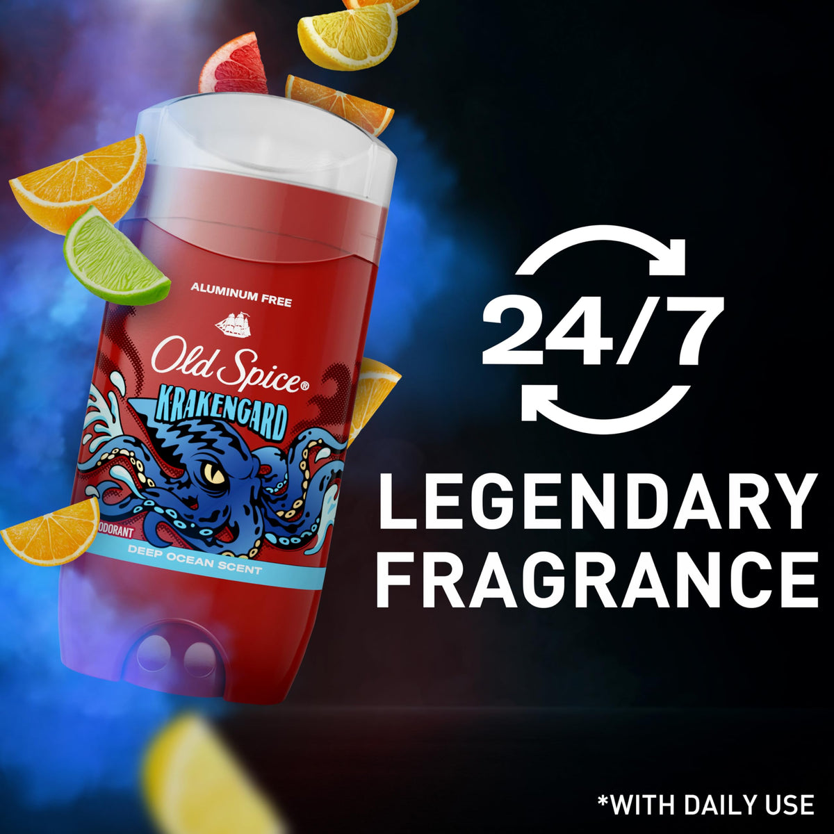 Old Spice Krakengard deodorant with deep ocean scent