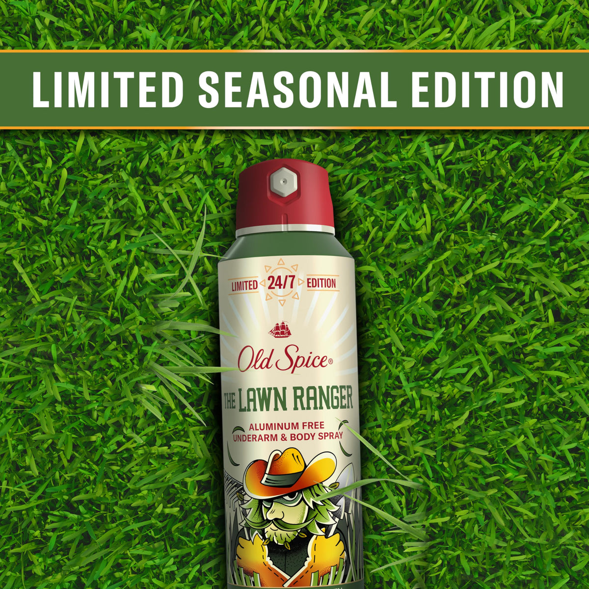 Old Spice Lawn Ranger Body Spray cap close-up