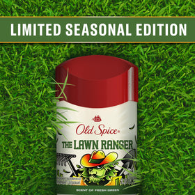 Old Spice Lawn Ranger deodorant in a bathroom setting