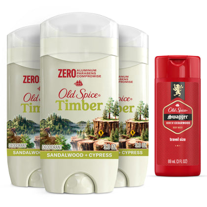 Old Spice Men's Deodorant Timber with Sandalwood front view