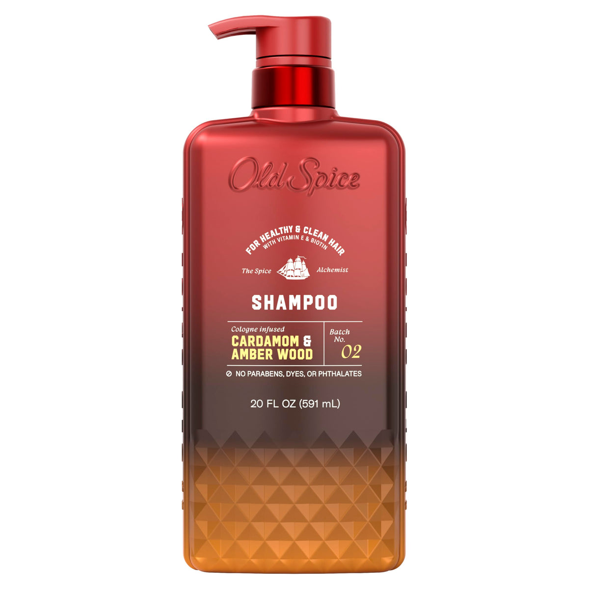 Old Spice Men's Shampoo The Spice Alchemist on bathroom shelf