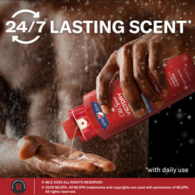 Old Spice MLS Victory Body Wash cap open