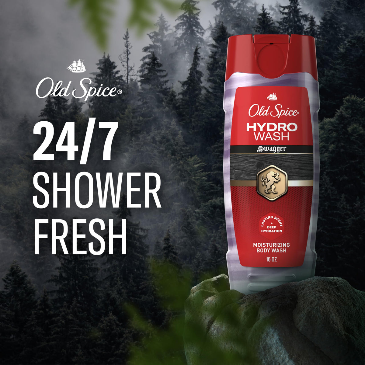 Old Spice Moisturizing Body Wash 2-in-1 Hydro Wash back view