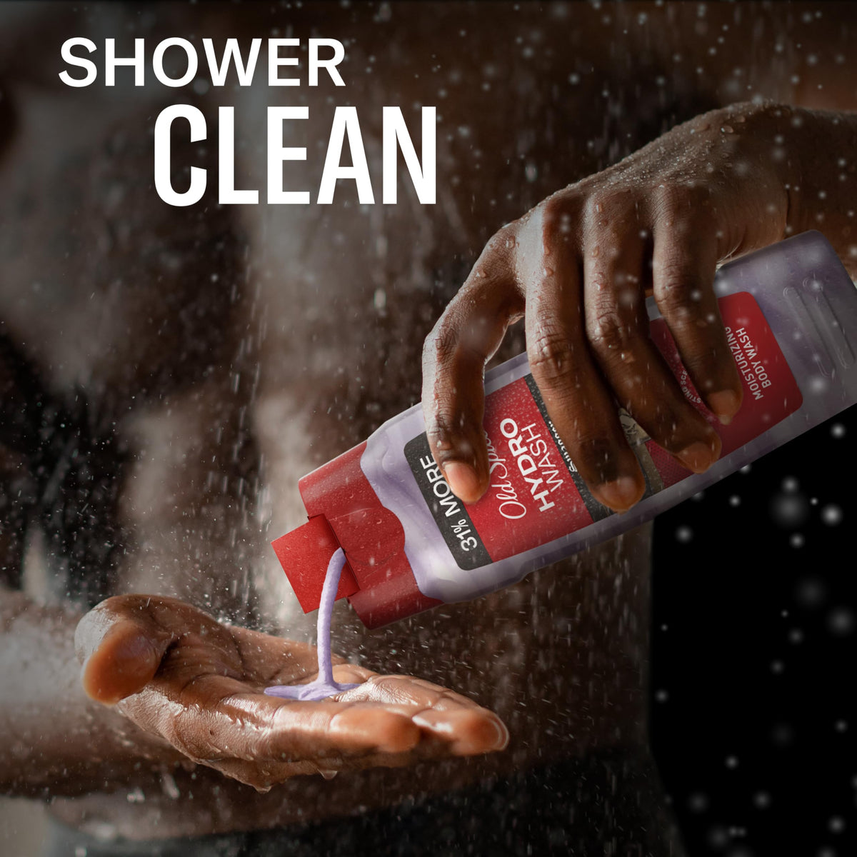 Old Spice Moisturizing Body Wash 2-in-1 Hydro Wash group pack of 4