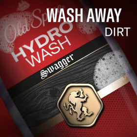 Old Spice Moisturizing Body Wash 2-in-1 Hydro Wash in bathroom setting