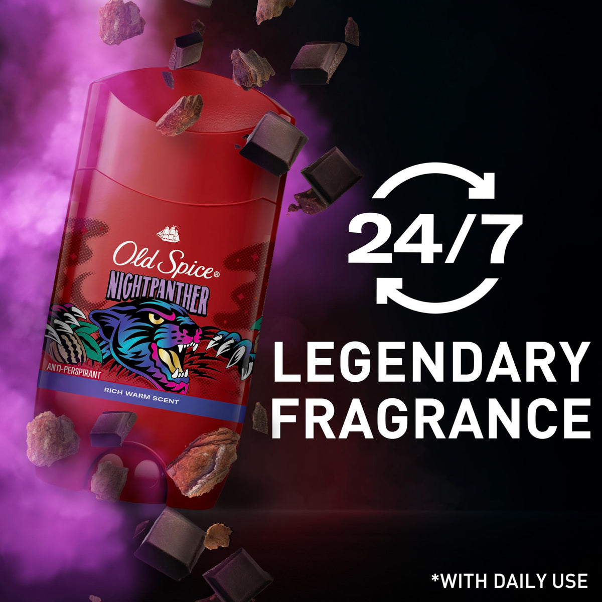 Old Spice NightPanther Antiperspirant Deodorant lifestyle shot