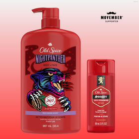 Old Spice NightPanther Body Wash 33.4 oz back view