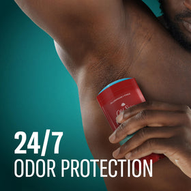 Old Spice Pure Sport Deodorant in lifestyle setting on bathroom shelf