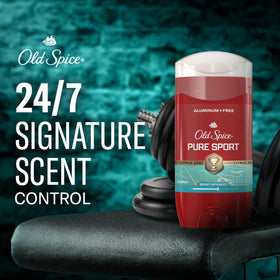 Old Spice Pure Sport Deodorant side view showing stick