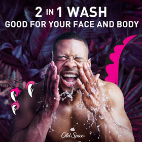 Old Spice Raptorstrike Body Wash dark berry scent close-up