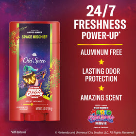 Old Spice Space Mischief Deodorant Stick back view showing ingredients