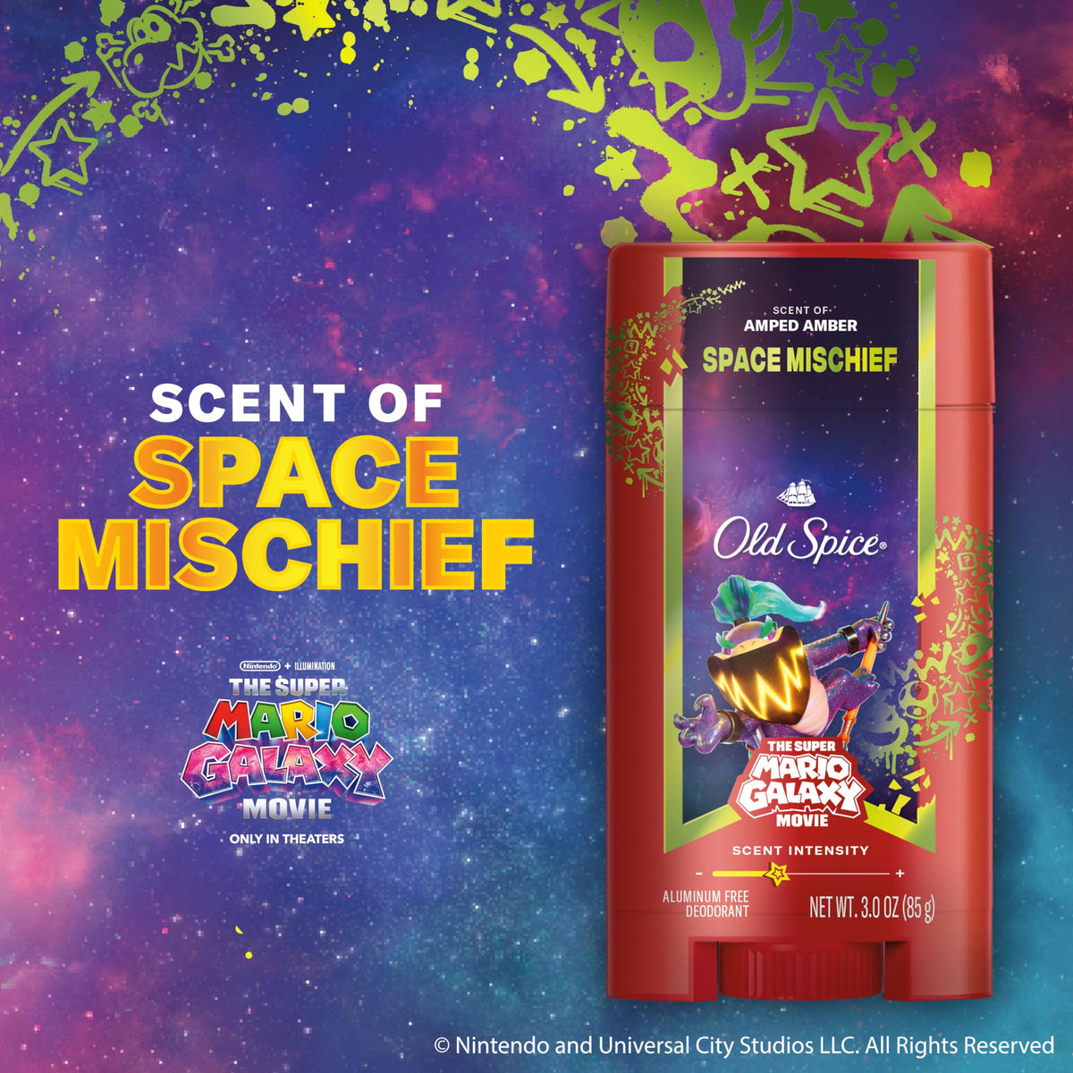 Old Spice Space Mischief Deodorant Stick in lifestyle setting