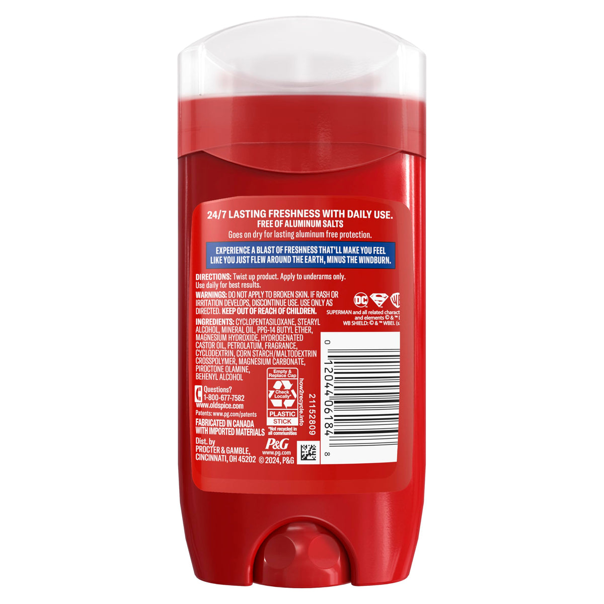 Old Spice Superman Deodorant 3 oz top view
