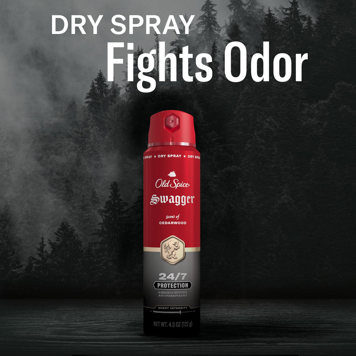 Old Spice Swagger Antiperspirant Deodorant Spray in lifestyle setting