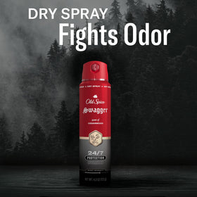 Old Spice Swagger Antiperspirant Deodorant Spray in lifestyle setting