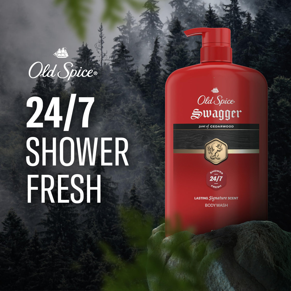 Old Spice Swagger Body Wash 33.4 oz side view showing packaging