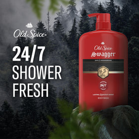 Old Spice Swagger Body Wash 33.4 oz side view showing packaging