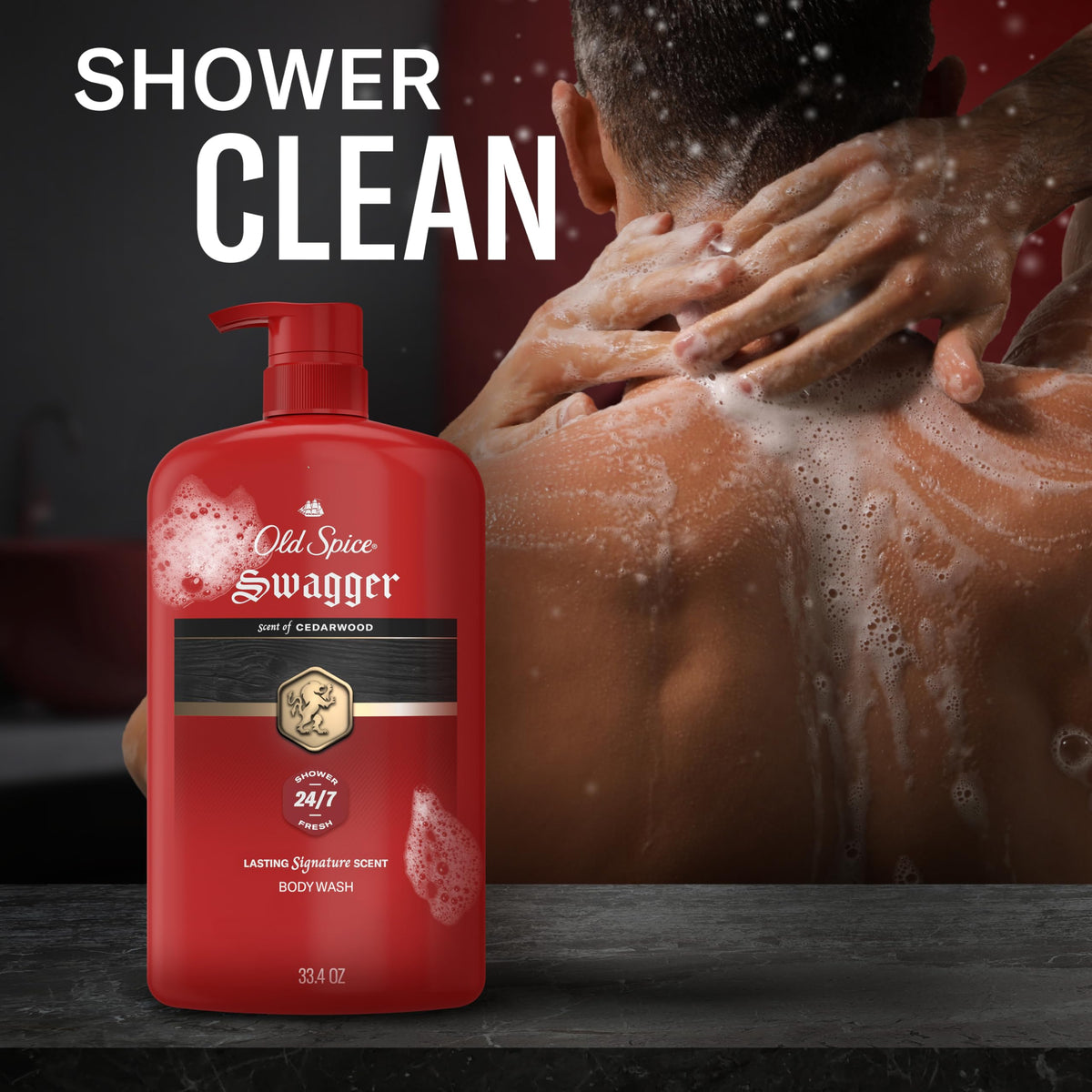 Old Spice Swagger Body Wash 33.4 oz with other Red Collection products