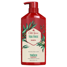 Old Spice Tea Tree Shampoo packaging details