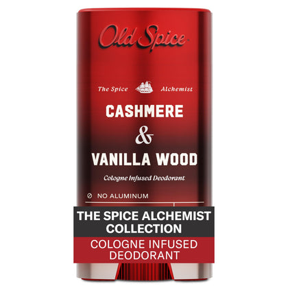 Old Spice The Spice Alchemist Collection deodorant front view with cashmere and vanilla wood scent