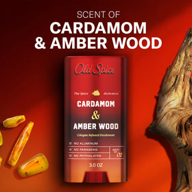 Old Spice The Spice Alchemist Collection deodorant showing ingredients