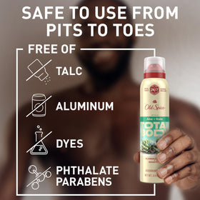 Old Spice Whole Body Deodorant Spray lifestyle scene in bathroom