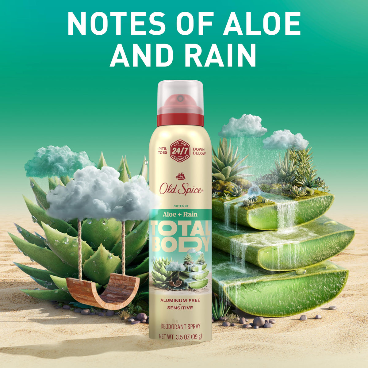Old Spice Whole Body Deodorant Spray packaging details
