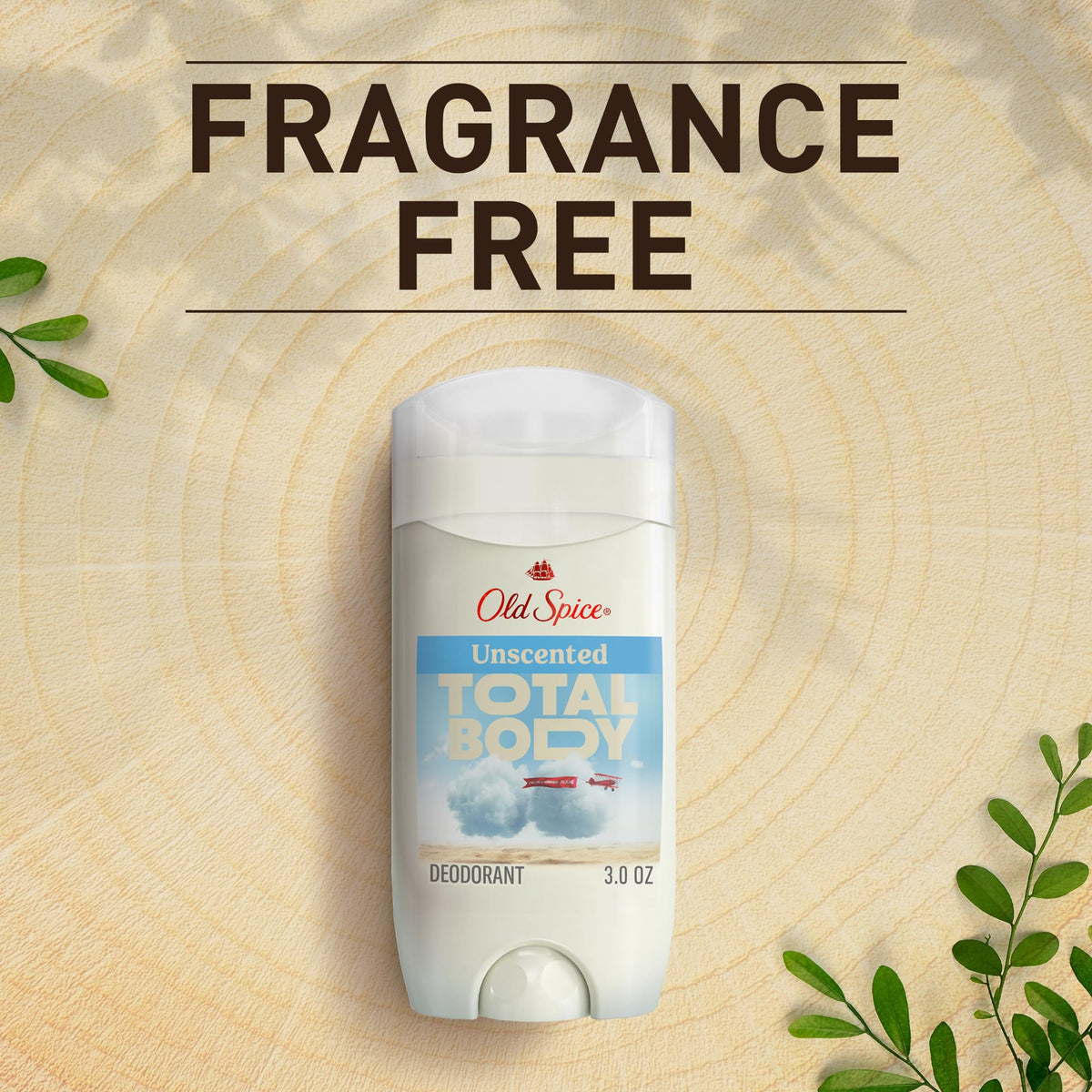 Old Spice Whole Body Deodorant Stick close-up of smooth glide