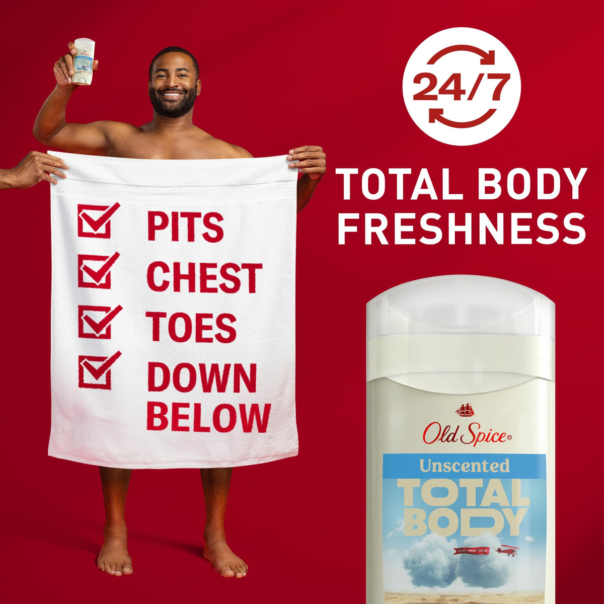 Old Spice Whole Body Deodorant Stick packaging side view