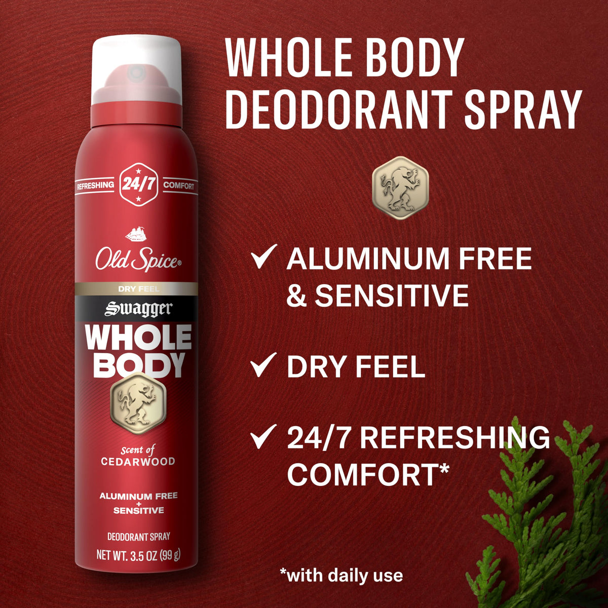 Old Spice Whole Body Deodorant Swagger 3.5oz back view