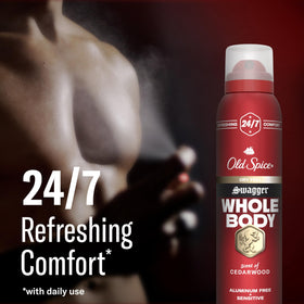 Old Spice Whole Body Deodorant Swagger 3.5oz in use on skin