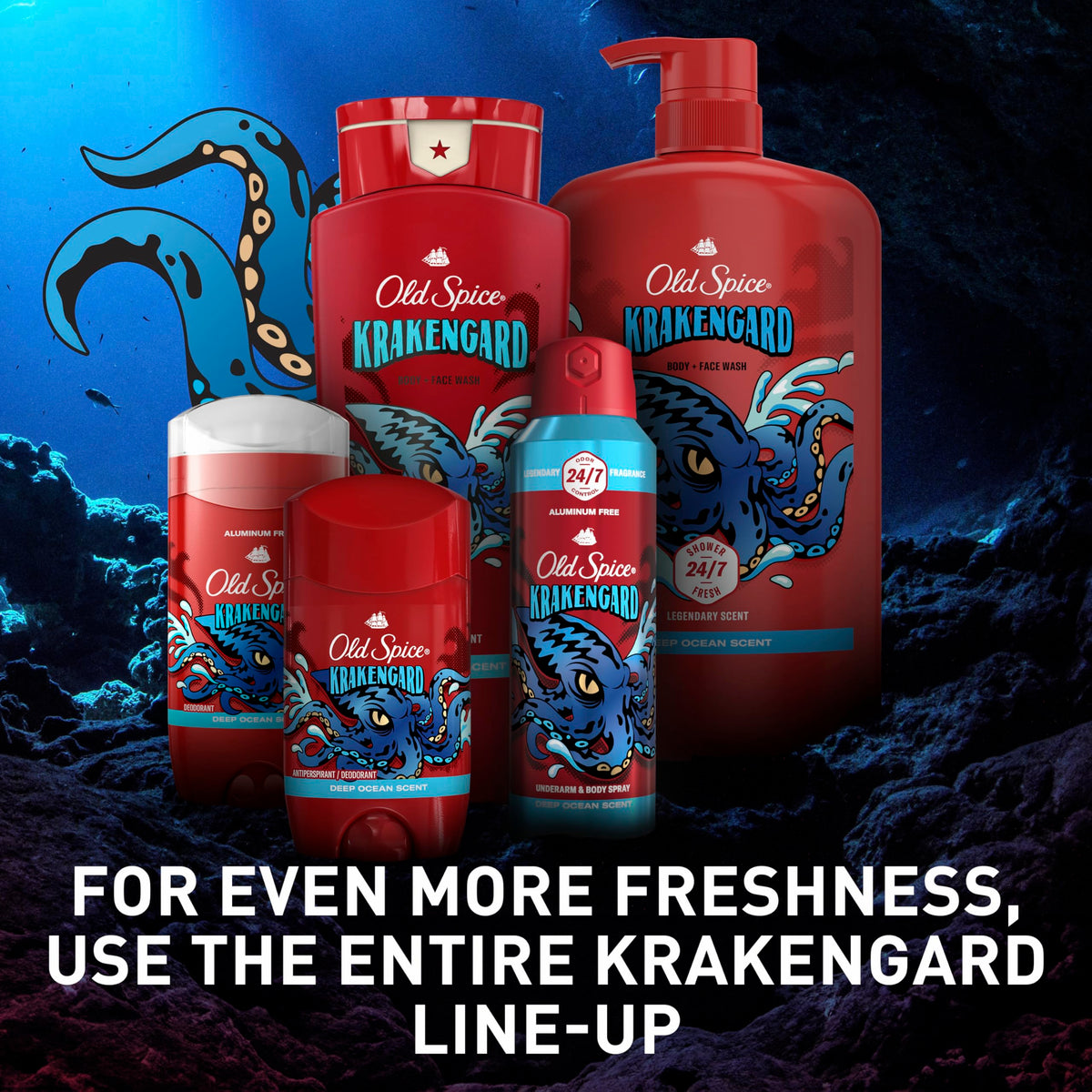 Old Spice Wild Collection products displayed together