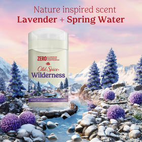 Old Spice Wilderness Deodorant in a lifestyle setting outdoors