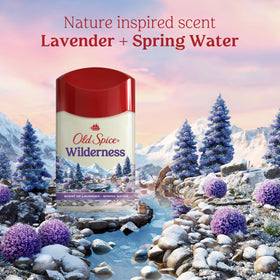 Old Spice Wilderness Lavender Antiperspirant 2.6 oz application demonstration