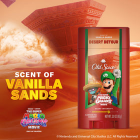 Old Spice x The Super Mario Galaxy Movie Deodorant special edition packaging