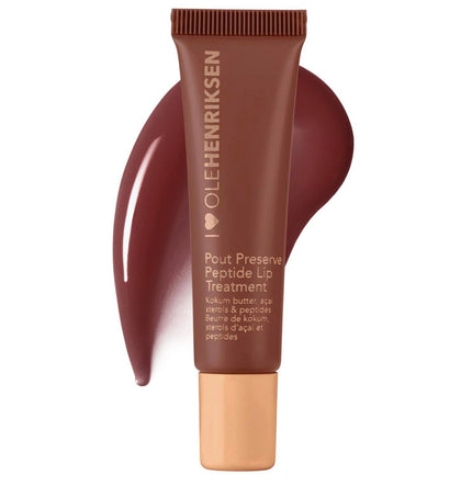 Ole Henriksen Cocoa Creme Pout Preserve Lip Peptide front view with packaging