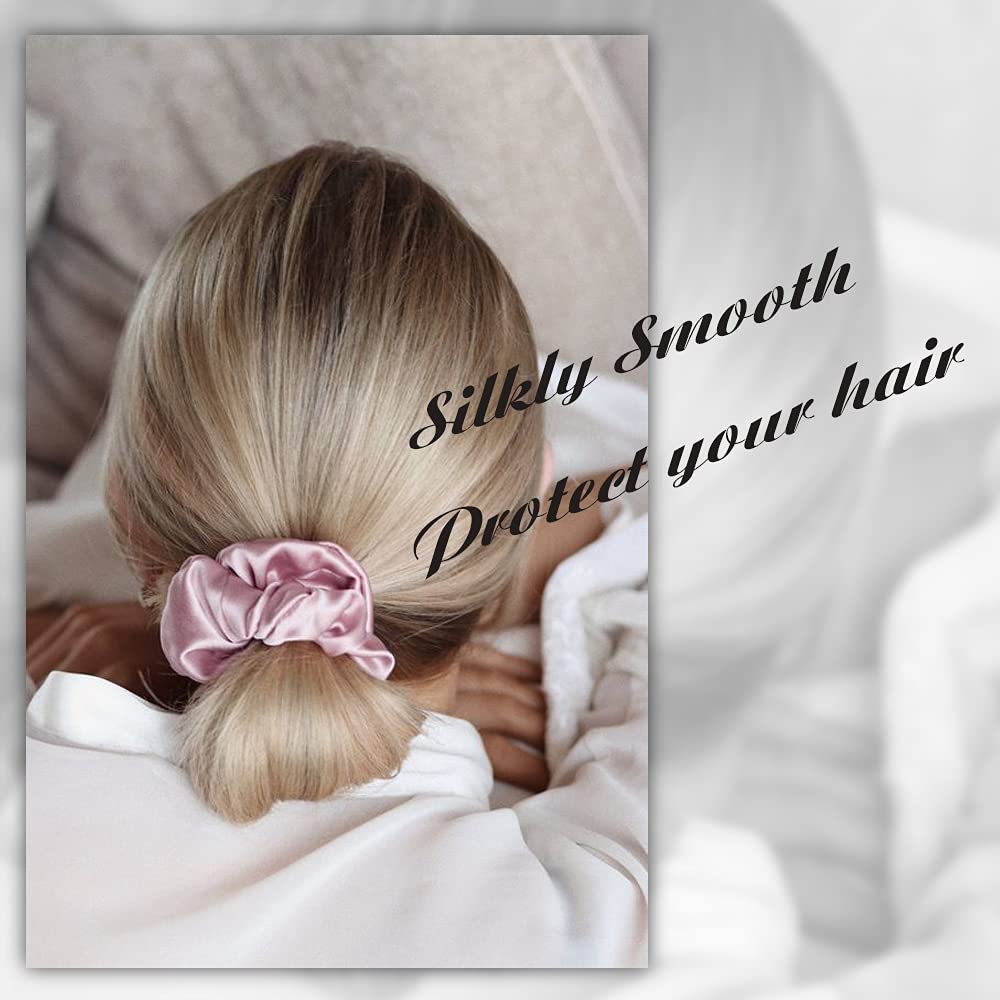 OLESILK silk scrunchies in a hair bun