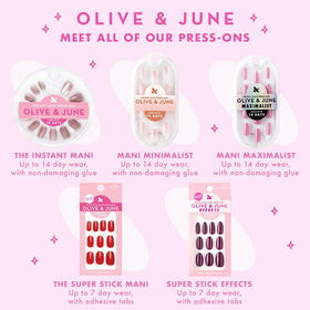Olive & June Instant Mani Press-On Nails Daisy Dance side view